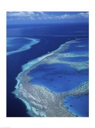 Aerial view of a coastline, Hardy Reef, Great Barrier Reef, Whitsunday Island, Australia | Obraz na stenu