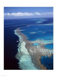 Aerial view of a coastline, Hardy Reef, Great Barrier Reef, Whitsunday Island, Australia | Obraz na stenu