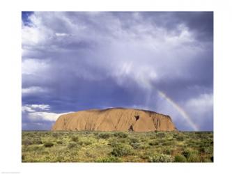 Rock formation on a landscape, Ayers Rock, Uluru-Kata Tjuta National Park, Australia | Obraz na stenu