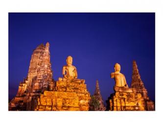 Buddha at a Temple,  Ayutthaya Historical Park, Thailand | Obraz na stenu