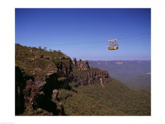 Cable car approaching a cliff, Blue Mountains, Katoomba, New South Wales, Australia | Obraz na stenu