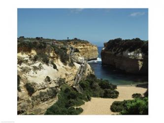 High angle view of rock formations on the coast, Loch Ard Gorge, Port Cambell National Park, Victoria, Australia | Obraz na stenu