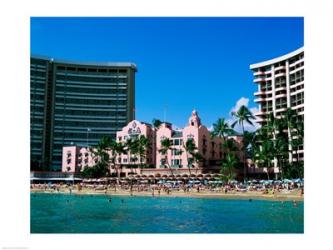 Hotel on the beach, Royal Hawaiian Hotel, Waikiki, Oahu, Hawaii, USA | Obraz na stenu