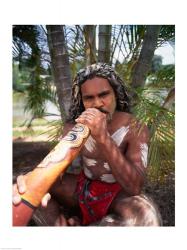 Pamagirri aborigine playing a didgeridoo, Australia | Obraz na stenu