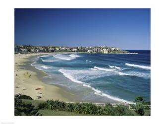 High angle view of a beach, Bondi Beach, Sydney, New South Wales, Australia | Obraz na stenu