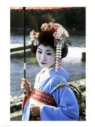 Geisha looking sideways, Kyoto, Japan | Obraz na stenu