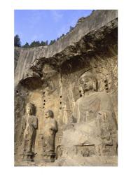 Buddha Statue Carved on a wall, Longmen Caves, Luoyang, China | Obraz na stenu