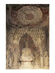 Buddha Statue Carved on a wall, Longmen Caves, Luoyang, China | Obraz na stenu