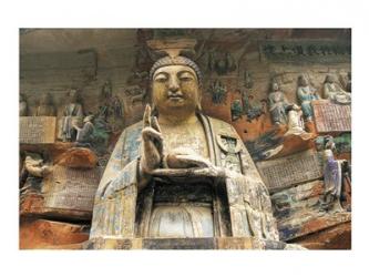 Buddhist Cliff Sculptures, Dazu, China | Obraz na stenu