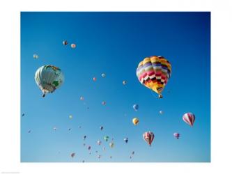 Low angle view of hot air balloons in the sky, Albuquerque, New Mexico, USA | Obraz na stenu