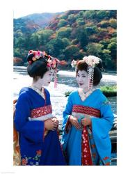 Two geishas, Kyoto, Honshu, Japan | Obraz na stenu