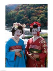 Two geishas, Kyoto, Honshu, Japan | Obraz na stenu