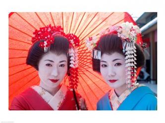 Two geishas, Kyoto, Honshu, Japan | Obraz na stenu