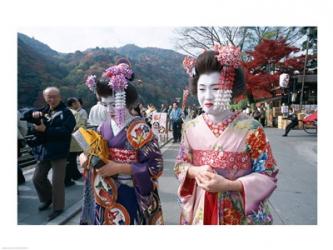 Geishas, Kyoto, Honshu, Japan | Obraz na stenu