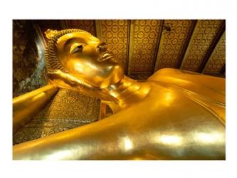 Close-up of the Reclining Buddha, Wat Po, Bangkok, Thailand | Obraz na stenu