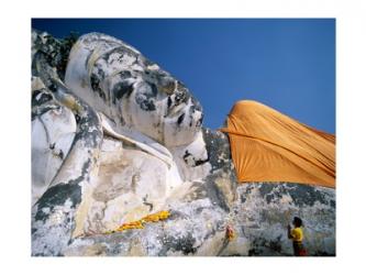 Silhouette of the Seated Buddha, Wat Mahathat, Sukhothai, Thailand | Obraz na stenu