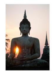Seated Buddha at Sunset, Wat Mahathat, Sukhothai, Thailand | Obraz na stenu