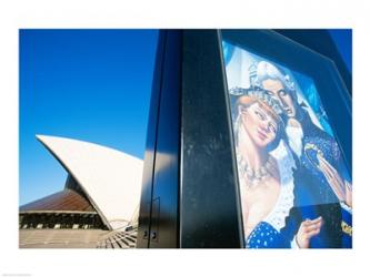 Poster in front of an opera house, Sydney Opera House, Sydney, Australia | Obraz na stenu
