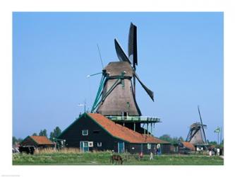 Windmills, Zaanse Schans, Netherlands | Obraz na stenu
