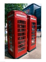 Two telephone booths, London, England | Obraz na stenu