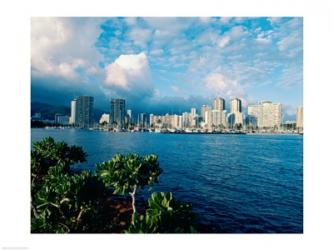 Buildings on the waterfront, Waikiki Beach, Honolulu, Oahu, Hawaii, USA | Obraz na stenu