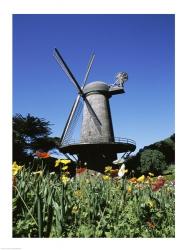 Low angle view of a traditional windmill, Queen Wilhelmina Garden, Golden Gate Park, San Francisco, California, USA | Obraz na stenu