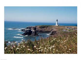 Lighthouse on the coast, Yaquina Head Lighthouse, Oregon, USA | Obraz na stenu