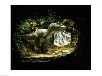 Tyrannosaur Watching Family Group Fighting an Ankylosaurus | Obraz na stenu