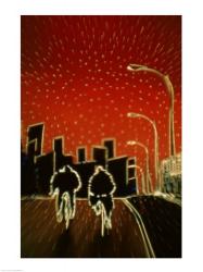 Cycling at night | Obraz na stenu