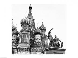 Monument of Minin and Pozharsky St. Basil's Cathedral Moscow Russia | Obraz na stenu
