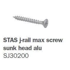 STAS j-rail max skrutka, hliník