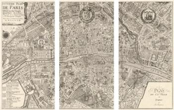 Plan de la Ville de Paris, 1715 | Obraz na stenu