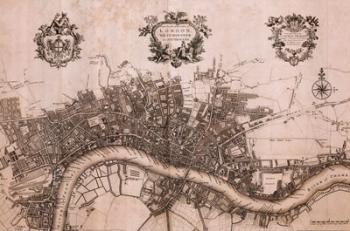 Plan of the City of London, 1720 | Obraz na stenu