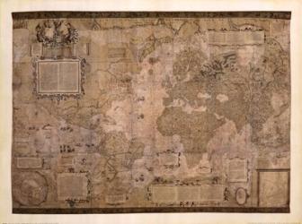 Map of the World, c.1500's (antique style) | Obraz na stenu