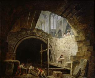 Plundering the Royal Vaults at St. Denis in October 1793 (oil on canvas) | Obraz na stenu