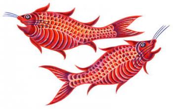 Fish Pisces, 1996, (ink and gouache) | Obraz na stenu