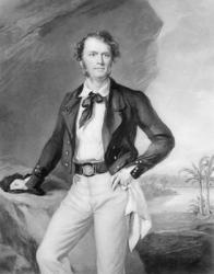 Sir James Brooke (1803-68) Rajah of Sarawak, 1847 (oil on canvas) (b&w photo) | Obraz na stenu