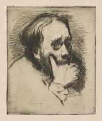 Portrait of Edgar Degas, 1875 (drypoint) | Obraz na stenu