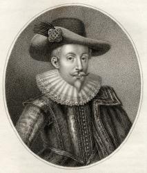 John Digby, engraved by Bocquet, illustration from 'A catalogue of Royal and Noble Authors, Volume III', published in 1806 (litho) | Obraz na stenu