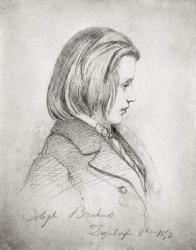 Portrait of Johannes Brahms (1833-97) aged Twenty, 1853 (pencil on paper) | Obraz na stenu