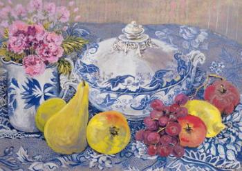 The Blue and White Tureen with Fruit (w/c) | Obraz na stenu