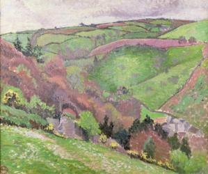 Valley Landscape, 20th century (oil on canvas) | Obraz na stenu