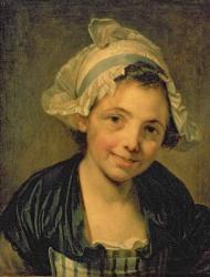 Girl in a Bonnet, 1760s (oil on canvas) | Obraz na stenu