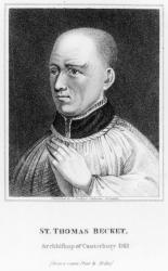 St. Thomas Becket, after a print by Hollar (engraving) | Obraz na stenu