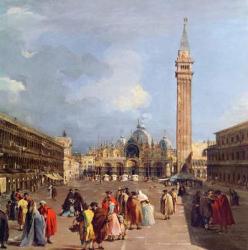 Piazza San Marco, Venice, c.1760 (oil on canvas) (detail) | Obraz na stenu