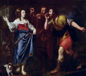 Rahab and the Emissaries of Joshua (oil on canvas) | Obraz na stenu