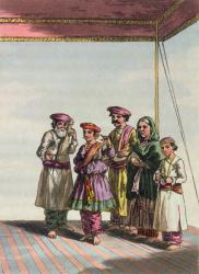 A Girl dancing the Kuharwa, from 'A Mahratta Camp', 1813 (colour engraving) | Obraz na stenu