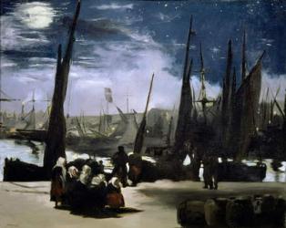 Moonlight on Boulogne Harbour, 1868 (oil on canvas) | Obraz na stenu