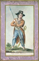 Parisian Sans-culotte (coloured engraving) | Obraz na stenu