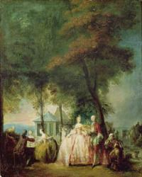 Promenade at Longchamp, c.1760 (oil on canvas) | Obraz na stenu